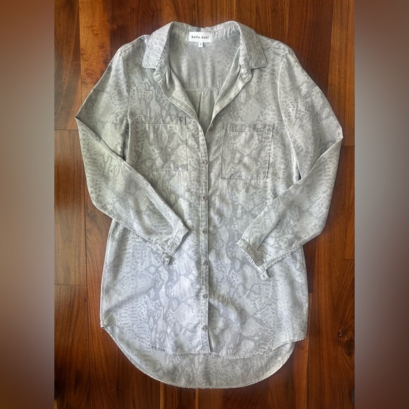 Bella Dahl Anaheim Hipster Dress in Gray Snake Print; Size S - Picture 8 of 14